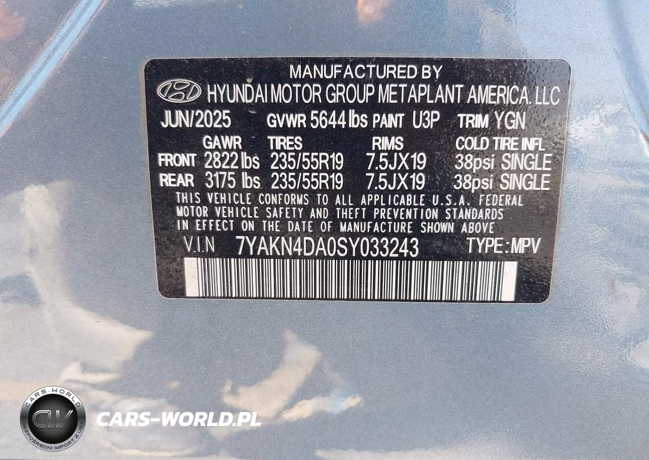 2025 Hyundai Ioniq 5 Sel VIN:7YAKN4DA0SY033243 - 8