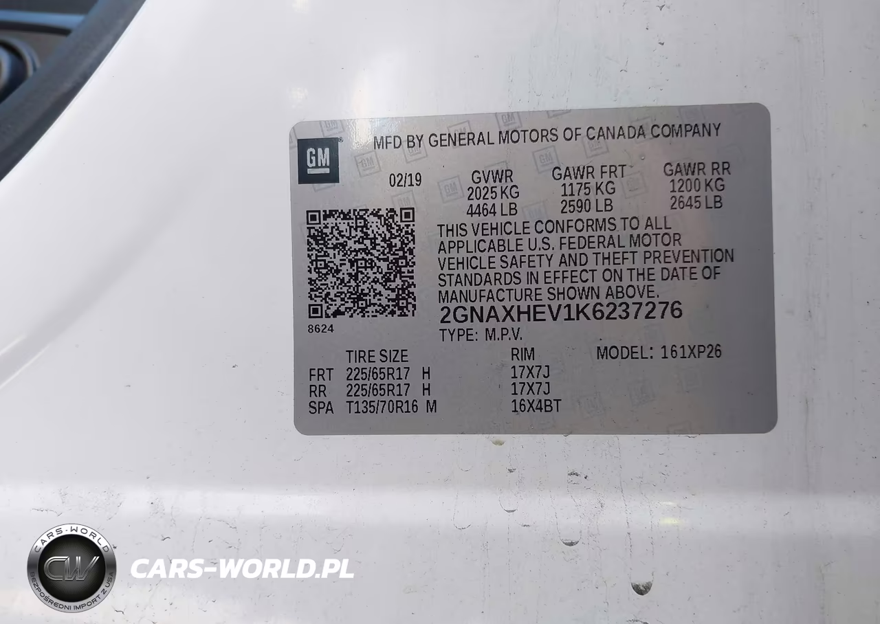 2019 Chevrolet Equinox Ls VIN:2GNAXHEV1K6237276 - 9