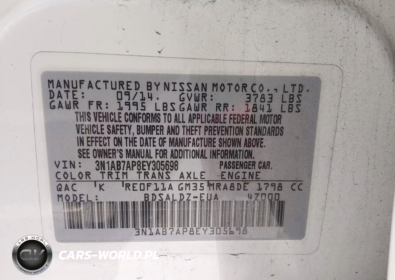 2014 Nissan Sentra Sv VIN:3N1AB7AP8EY305698 - 9