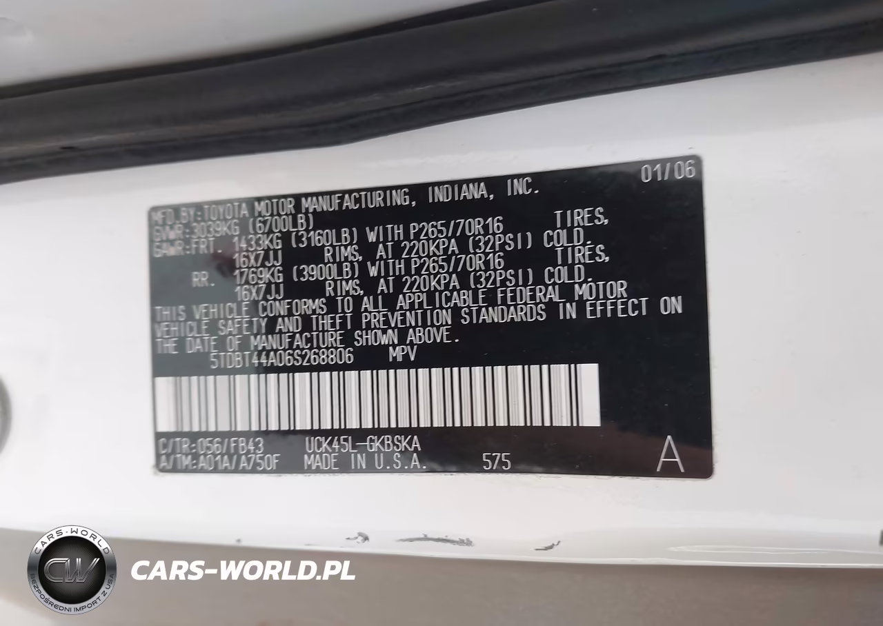 2006 Toyota Sequoia Sr5 V8 VIN:5TDBT44A06S268806 - 9
