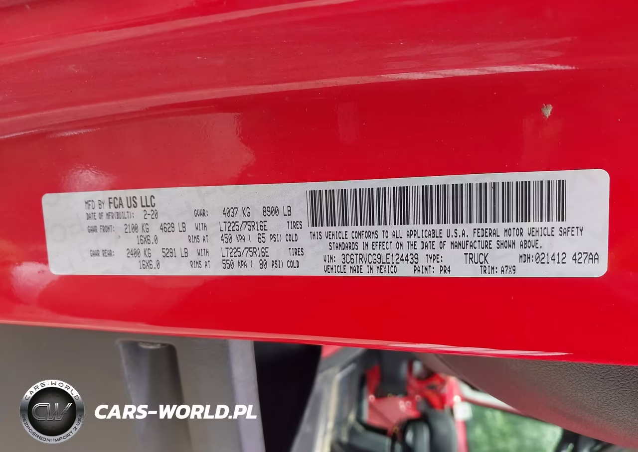 2020 Ram Promaster 2500 High Roof 136 Wb VIN:3C6TRVCG9LE124439 - 9