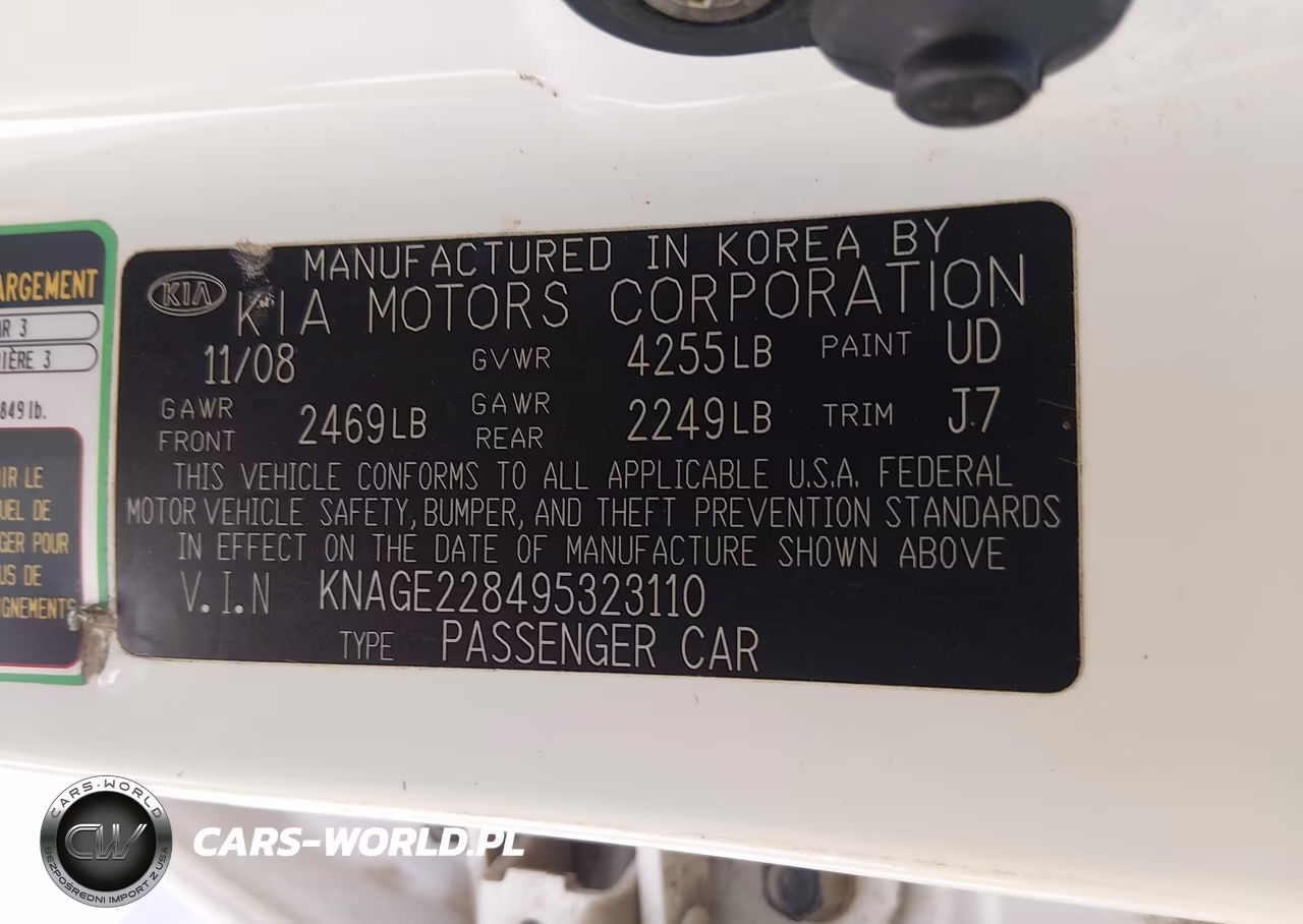2009 Kia Optima Lx VIN:KNAGE228495323110 - 9