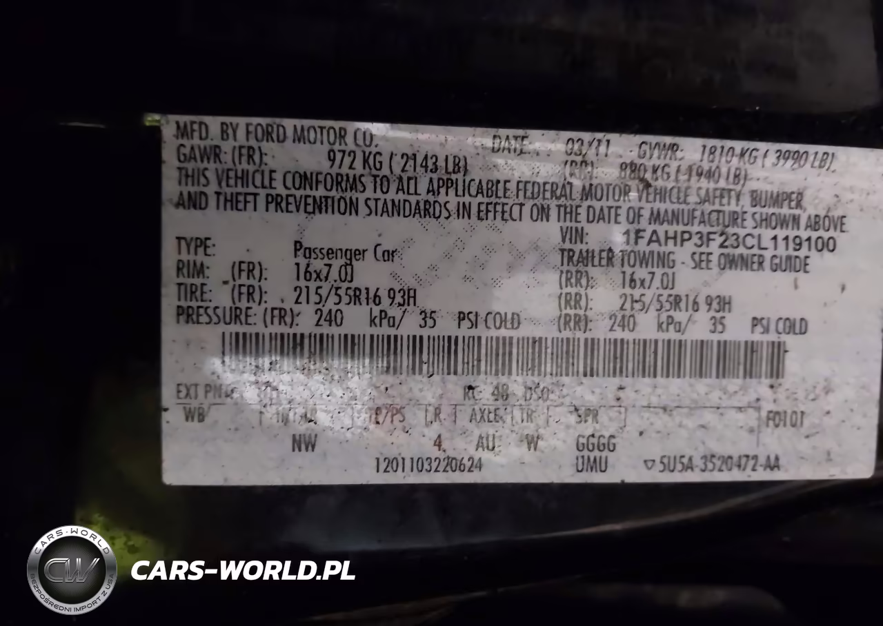 2012 Ford Focus Se VIN:1FAHP3F23CL119100 - 9