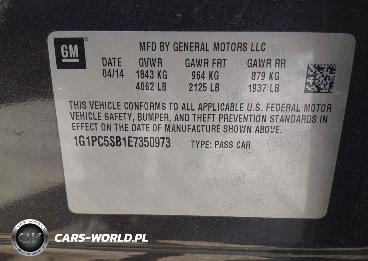 2014 Chevrolet Cruze 1Lt Auto VIN:1G1PC5SB1E7350973 - 9