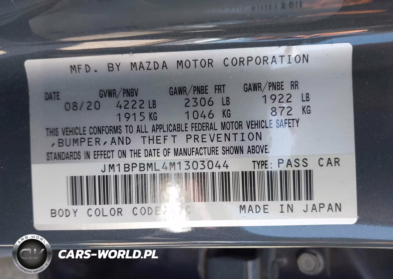 2021 Mazda Mazda3 Premium VIN:JM1BPBML4M1303044 - 9