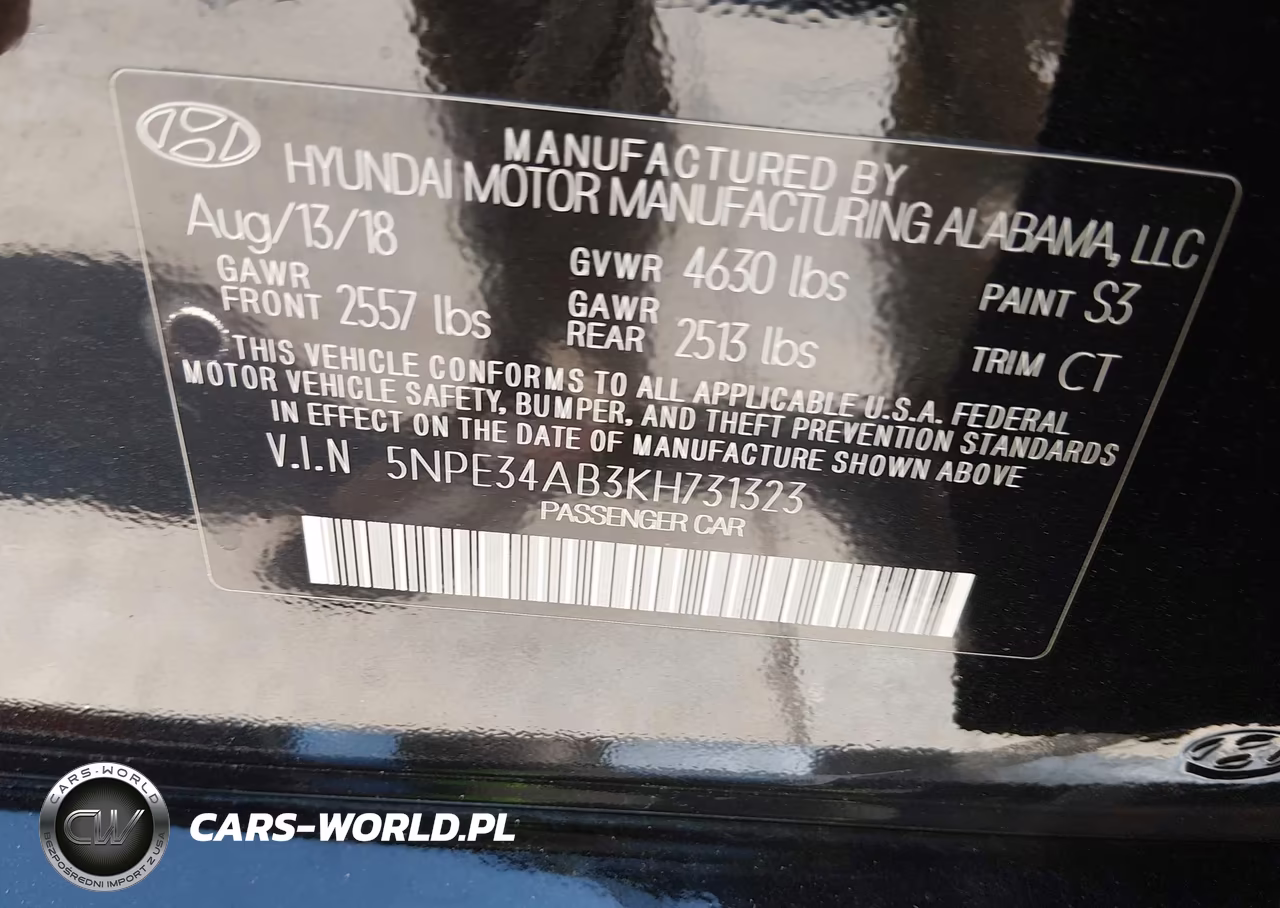 2019 Hyundai Sonata Limited 2.0T VIN:5NPE34AB3KH731323 - 9