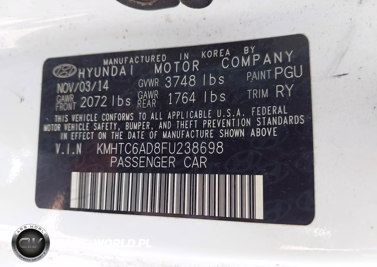 2015 Hyundai Veloster VIN:KMHTC6AD8FU238698 - 9