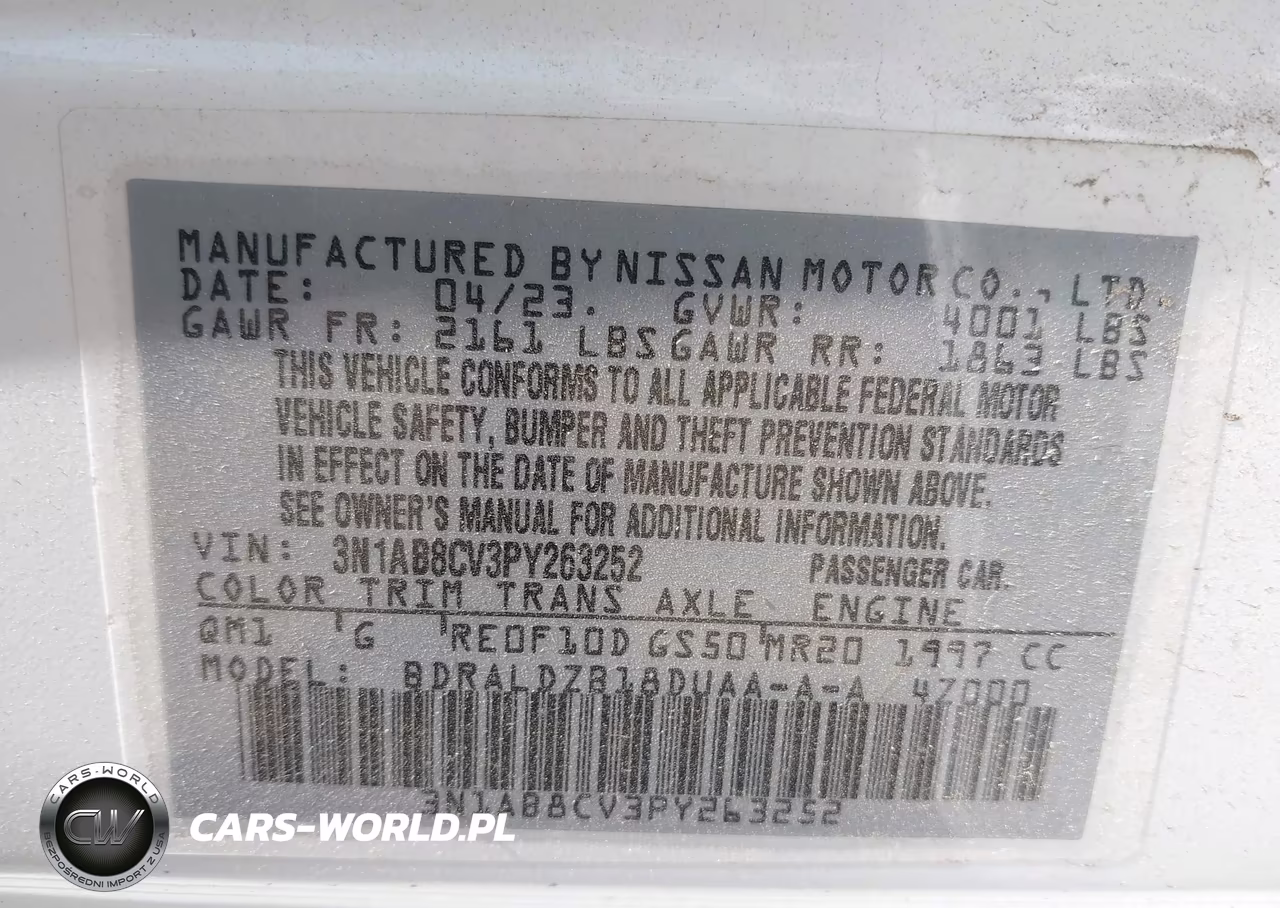2023 Nissan Sentra Sv Xtronic Cvt VIN:3N1AB8CV3PY263252 - 9