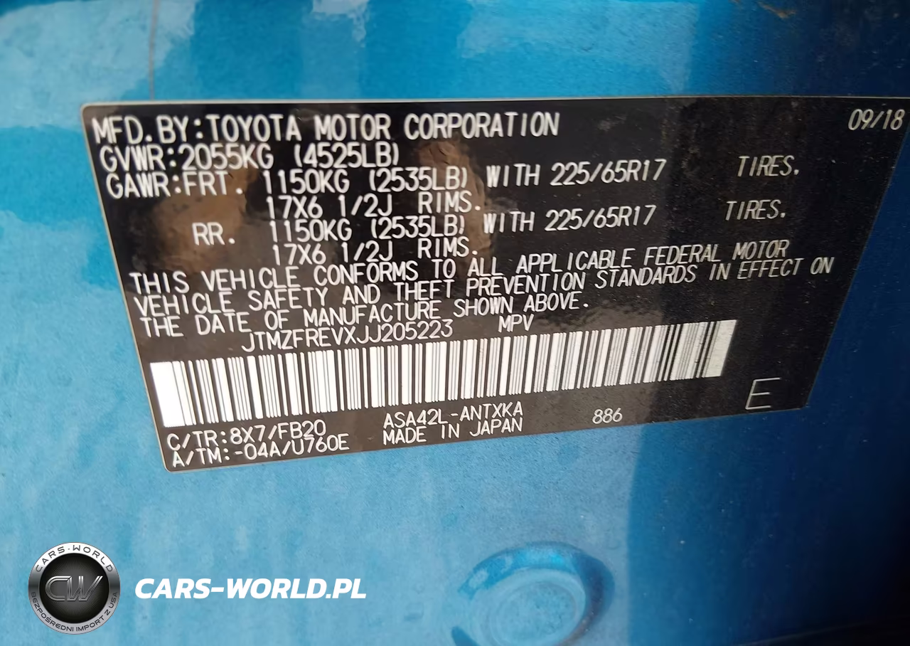 2018 Toyota Rav4 Le VIN:JTMZFREVXJJ205223 - 9