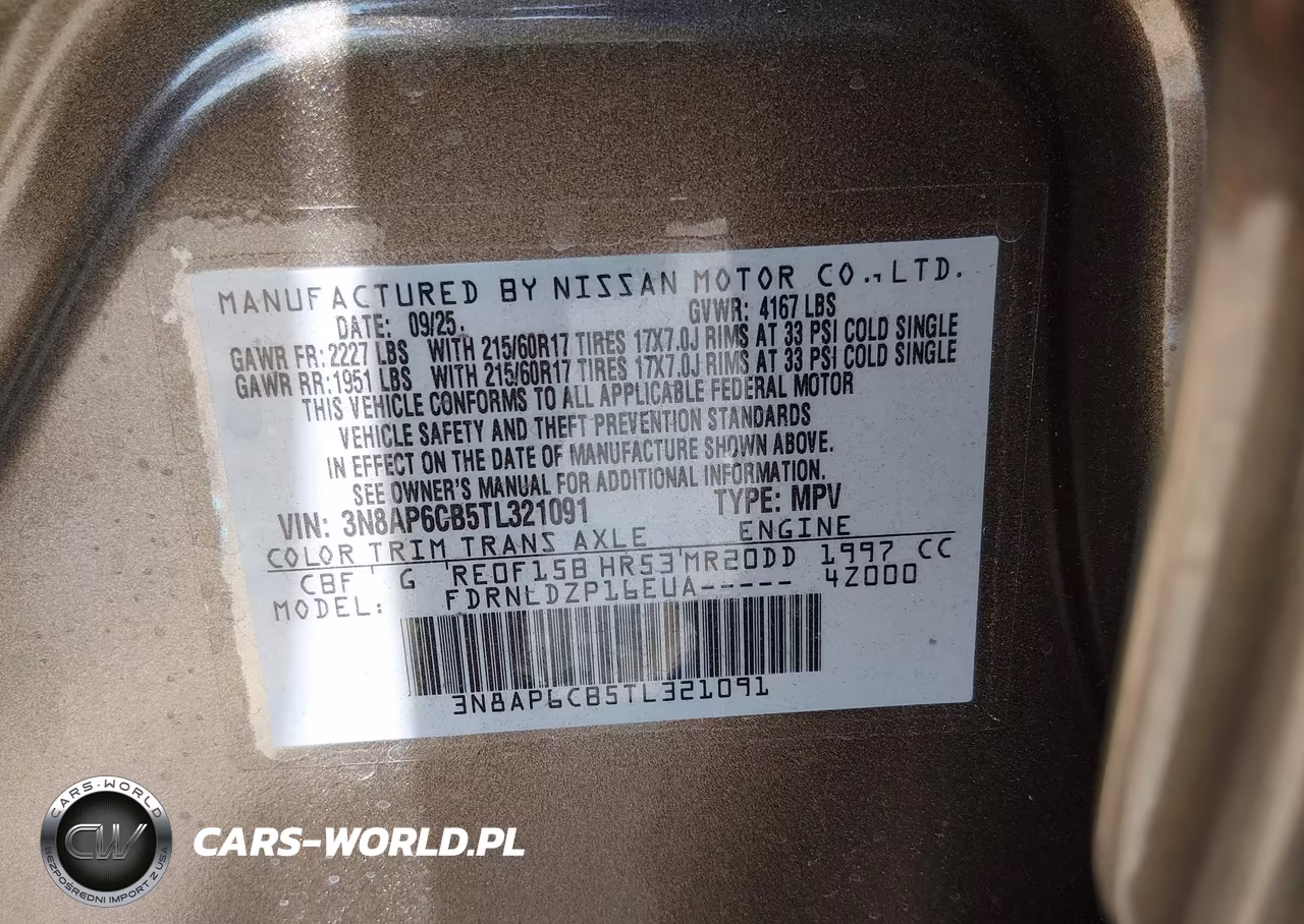 2026 Nissan Kicks Sv VIN:3N8AP6CB5TL321091 - 9