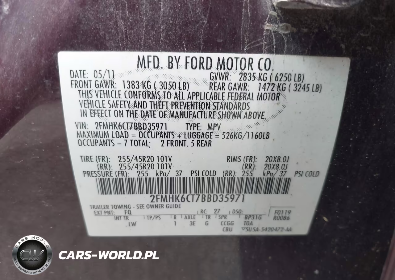 2011 Ford Flex Sel VIN:2FMHK6CT7BBD35971 - 9