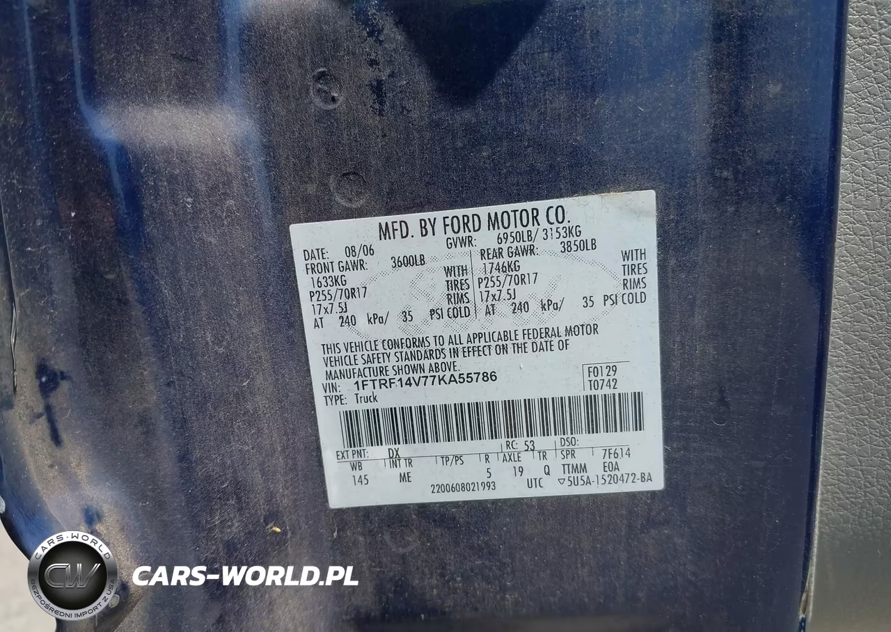 2007 Ford F-150 Fx4-Xl-Xlt VIN:1FTRF14V77KA55786 - 9