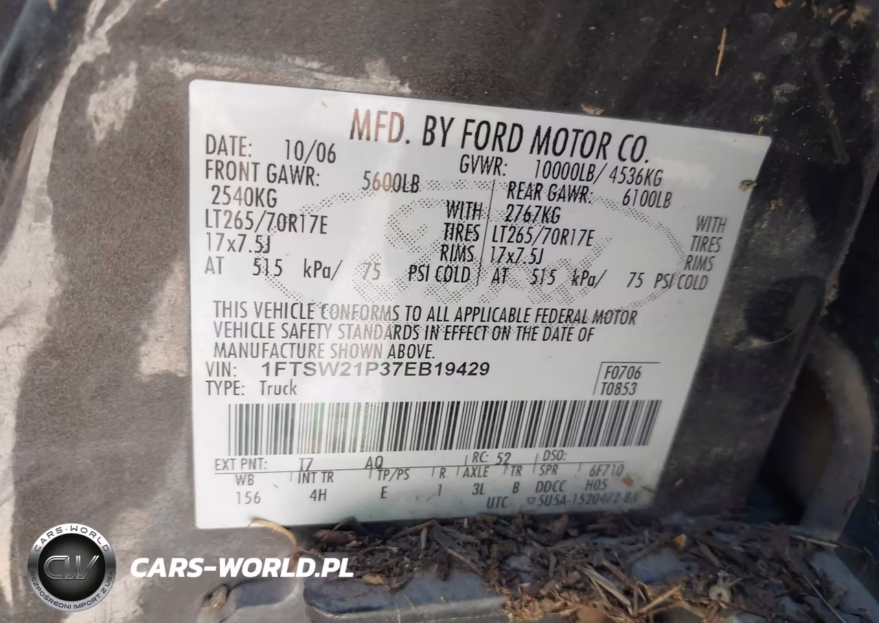 2007 Ford F-250 Lariat-Xl-Xlt VIN:1FTSW21P37EB19429 - 9