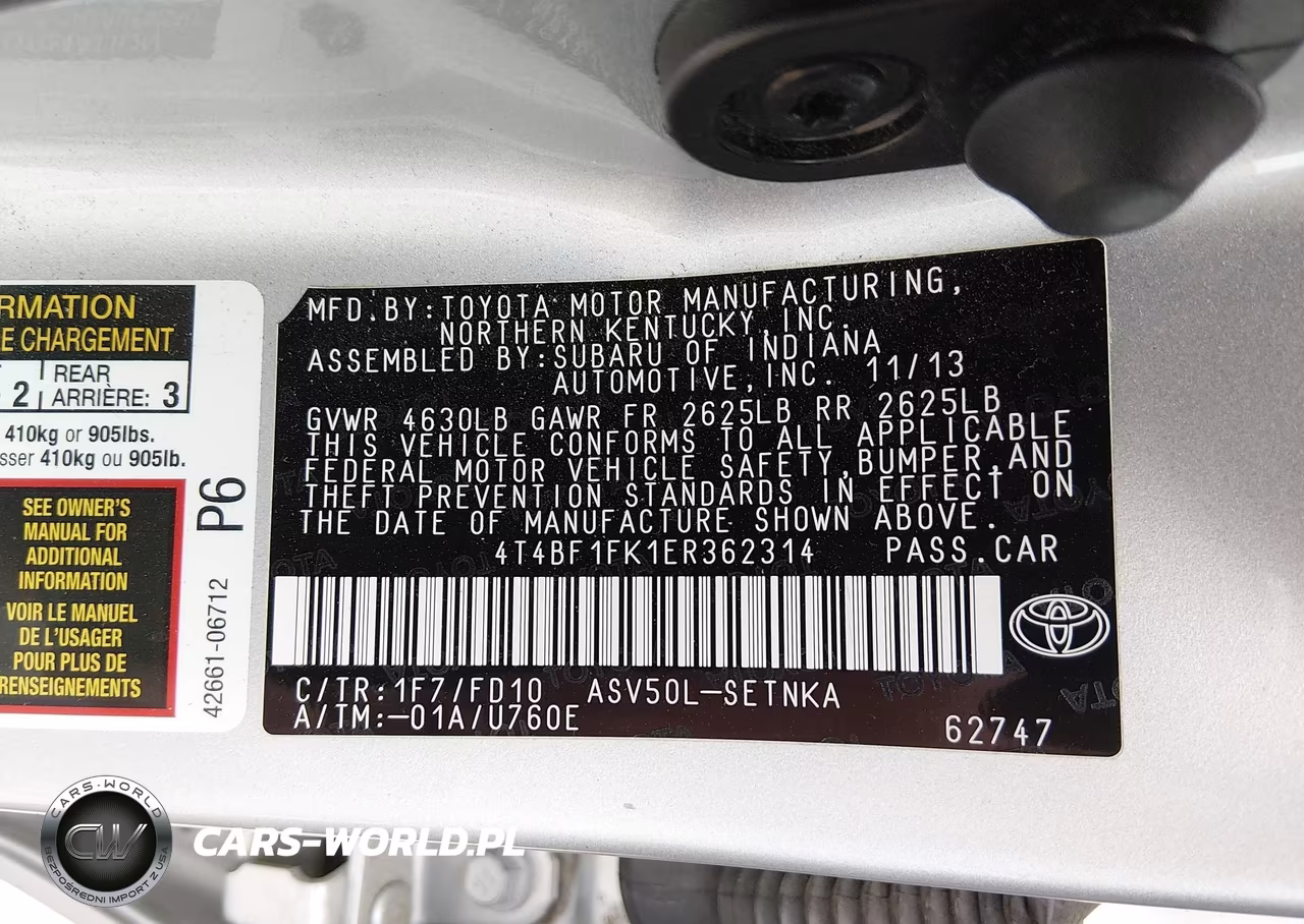 2014 Toyota Camry Le VIN:4T4BF1FK1ER362314 - 9
