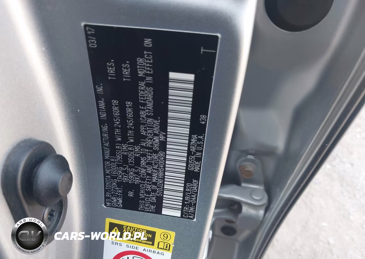 2017 Toyota Highlander Xle VIN:5TDJZRFH8HS400490 - 9