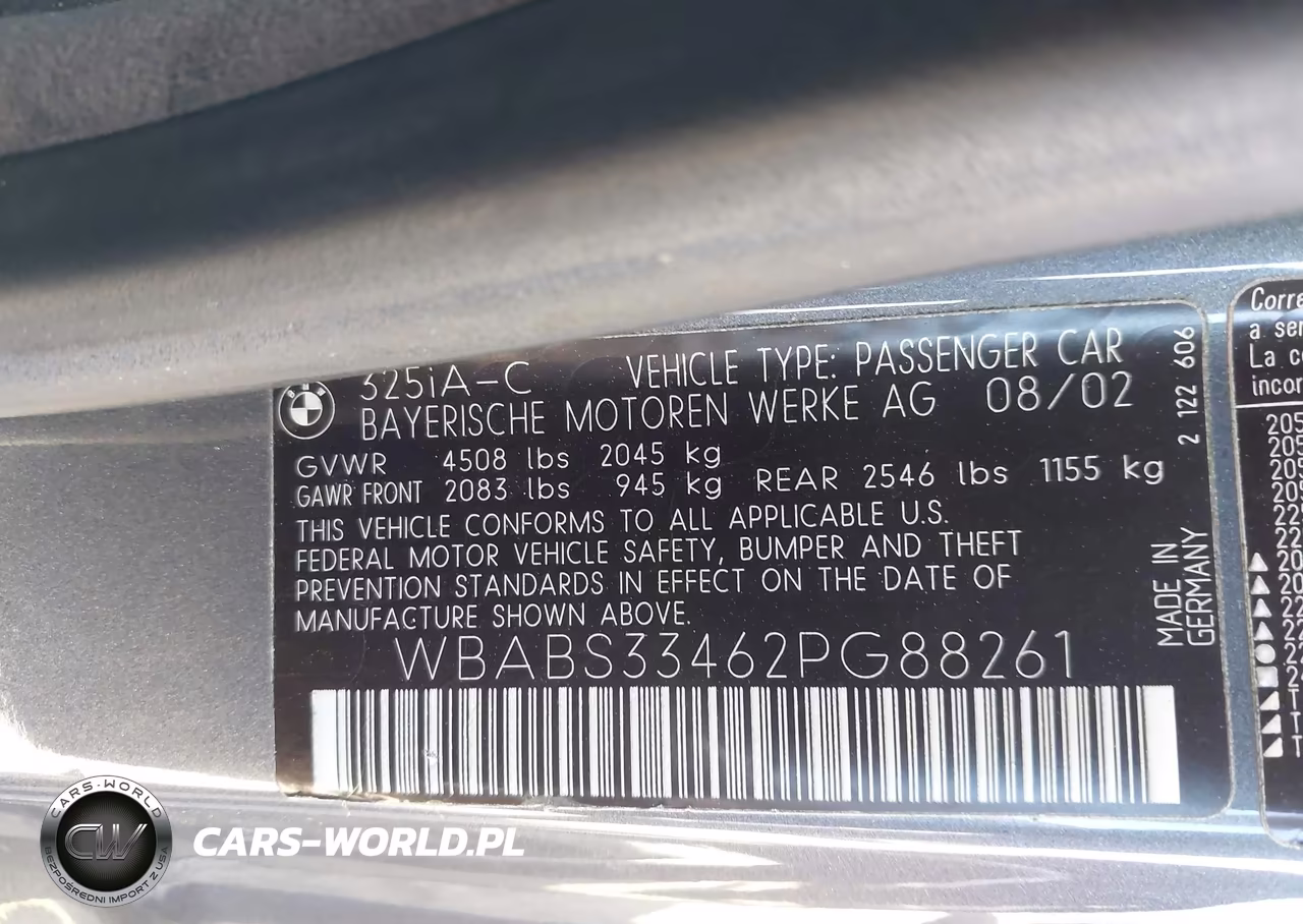 2002 BMW 3 Series 325Ci VIN:WBABS33462PG88261 - 9