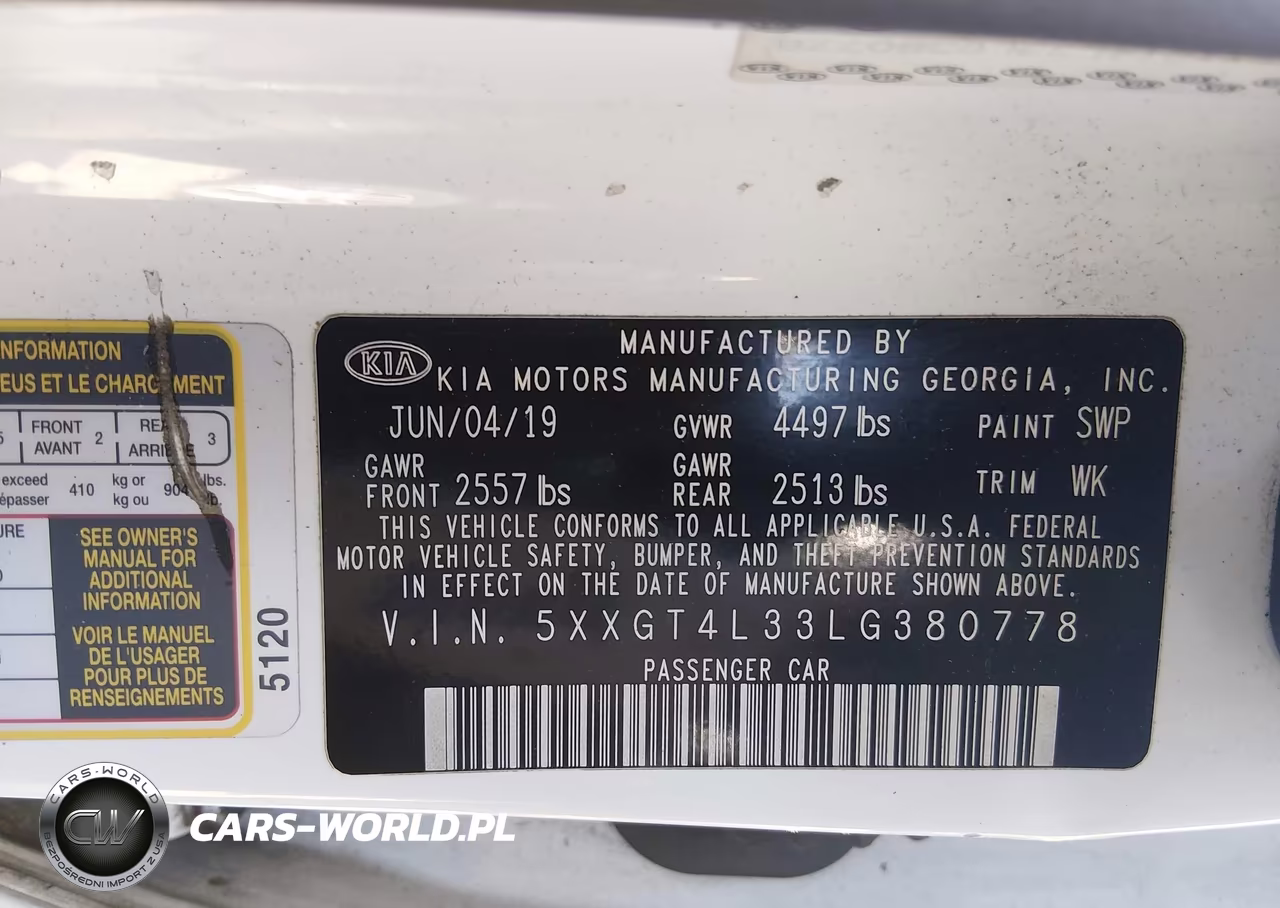 2020 Kia Optima Lx VIN:5XXGT4L33LG380778 - 9