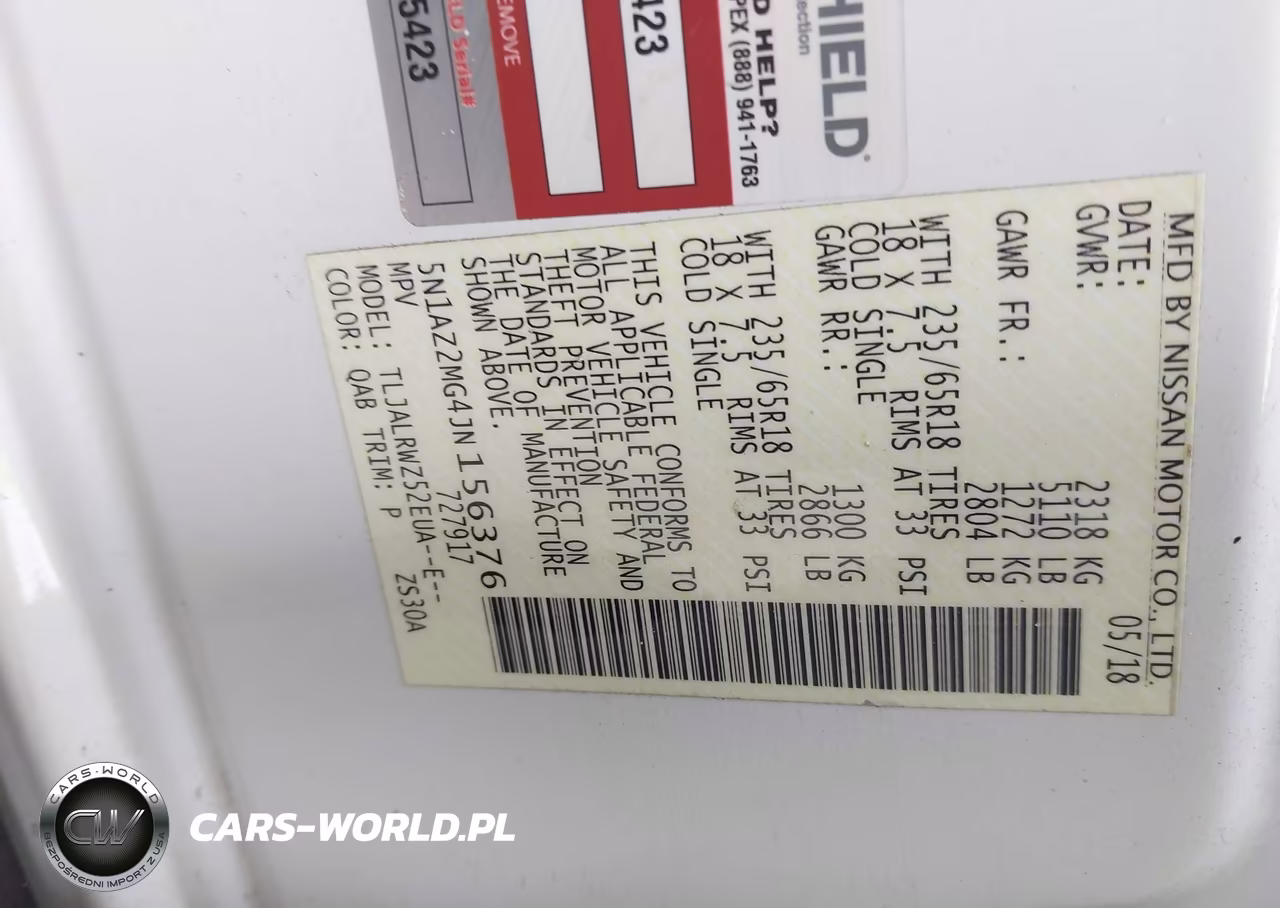 2018 Nissan Murano Sl VIN:5N1AZ2MG4JN156376 - 9