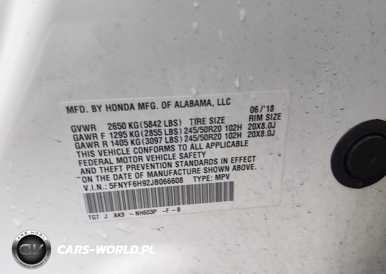 2018 Honda Pilot Touring VIN:5FNYF6H92JB066608 - 9