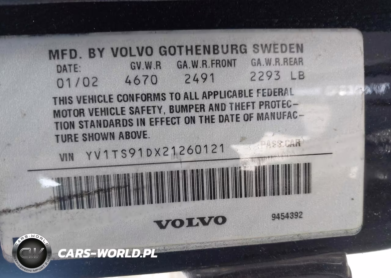 2002 Volvo S80 Executive-T6 VIN:YV1TS91DX21260121 - 9