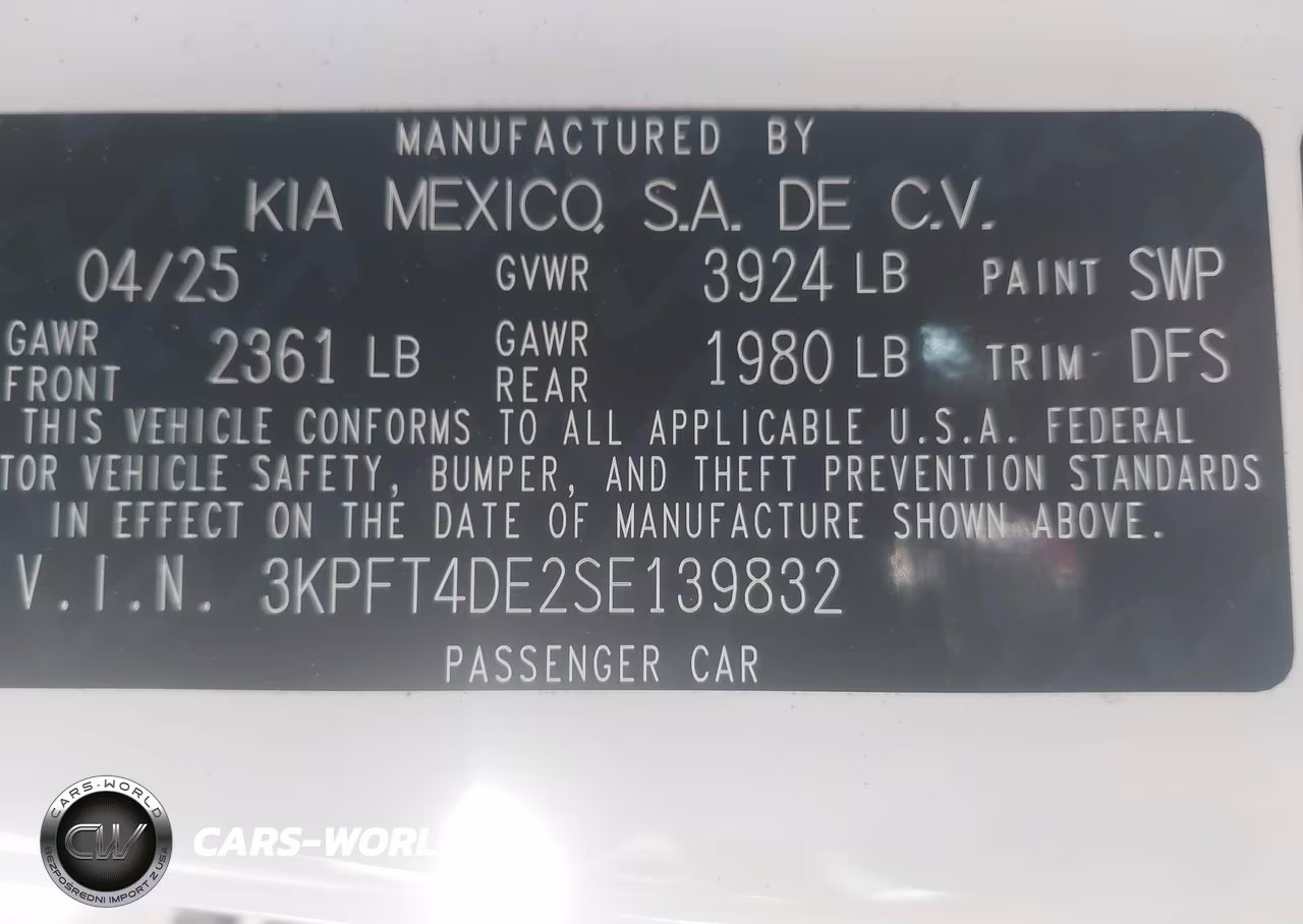 2025 Kia K4 Lx VIN:3KPFT4DE2SE139832 - 9