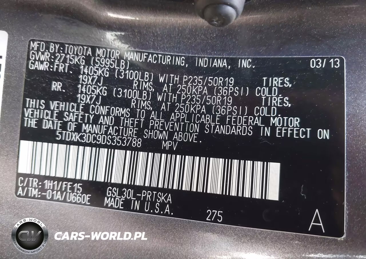 2013 Toyota Sienna Se 8 Passenger VIN:5TDXK3DC9DS353788 - 9