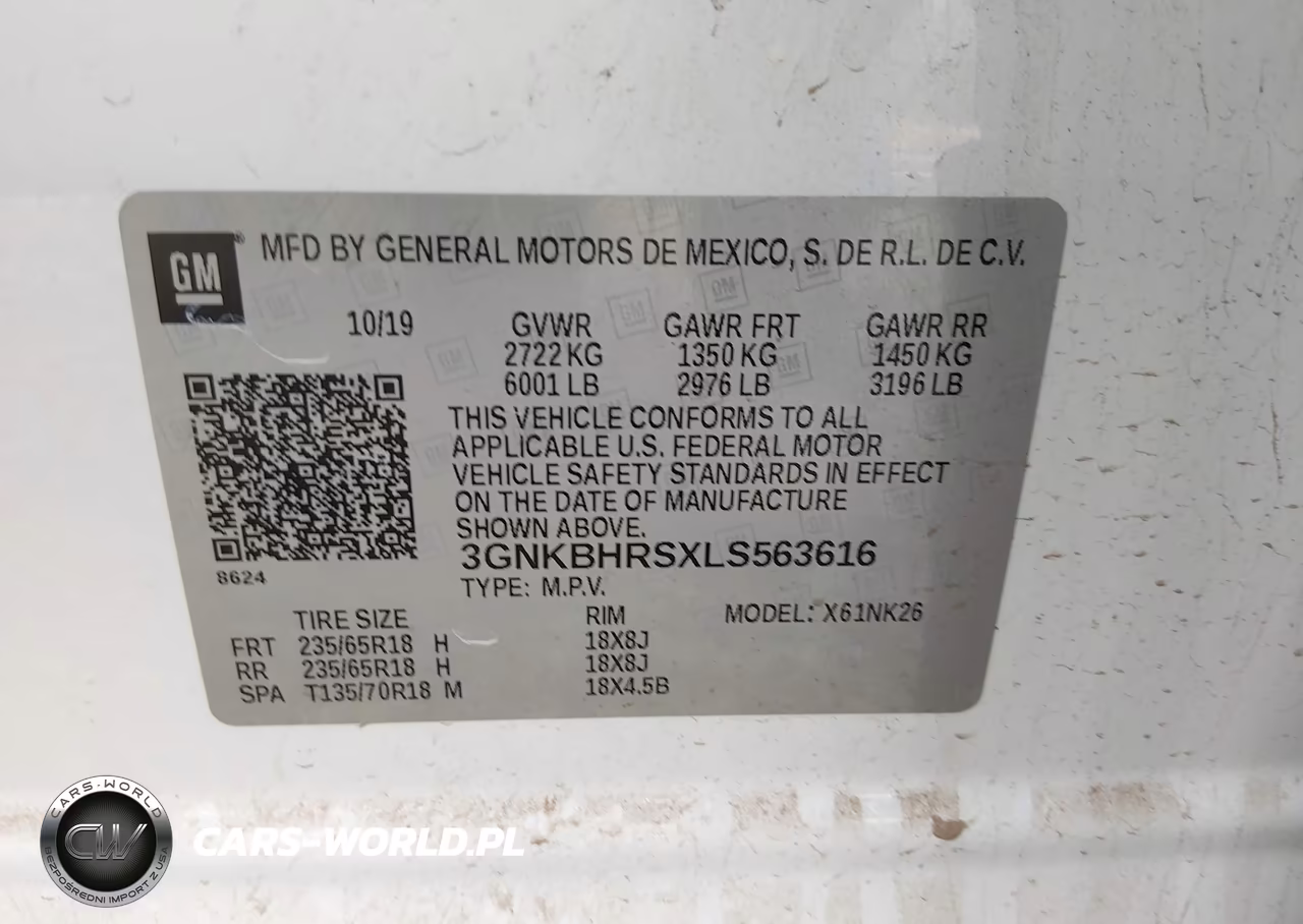 2020 Chevrolet Blazer Awd 2Lt VIN:3GNKBHRSXLS563616 - 9