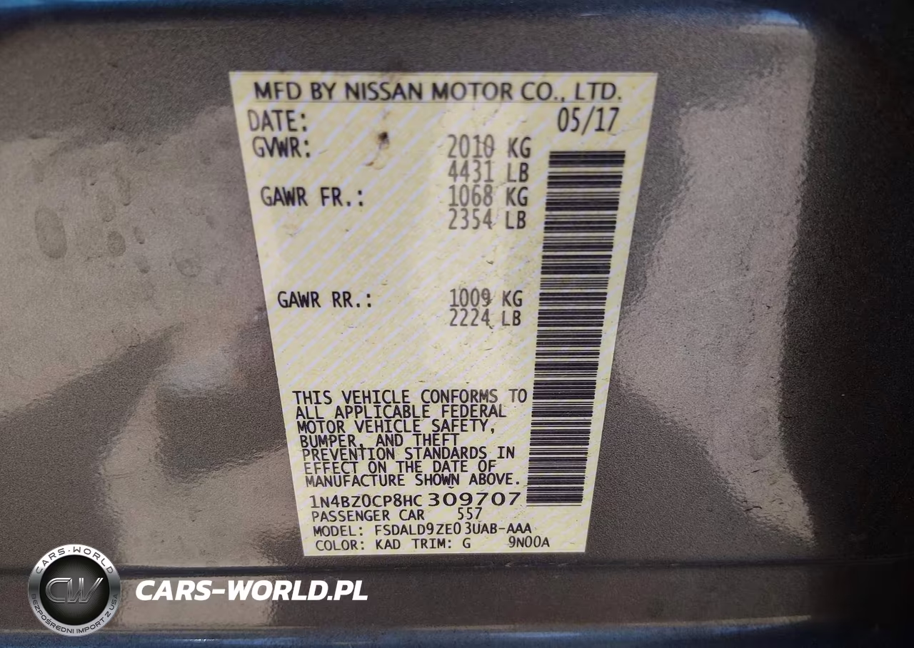 2017 Nissan Leaf Sv VIN:1N4BZ0CP8HC309707 - 9