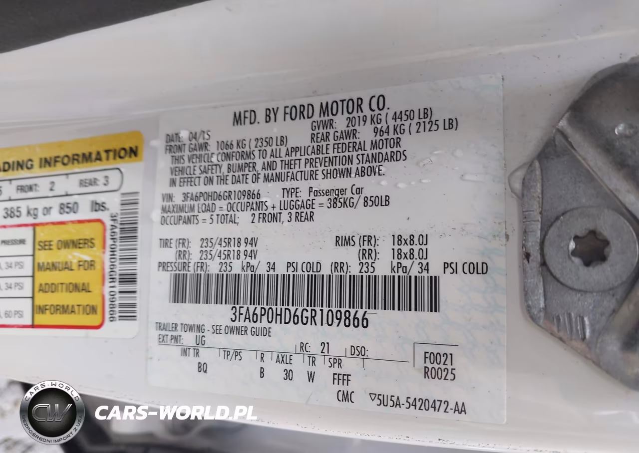 2016 Ford Fusion Se VIN:3FA6P0HD6GR109866 - 9