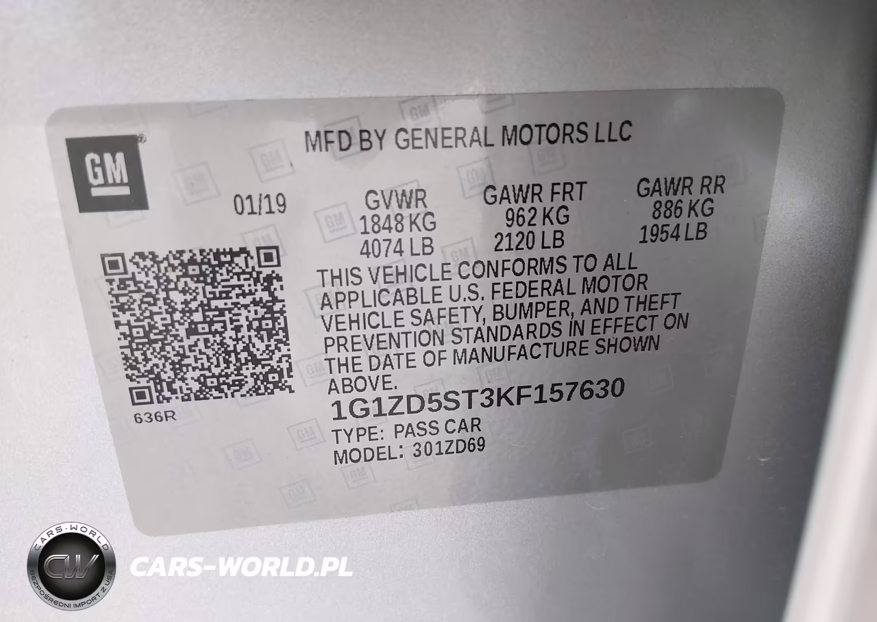 2019 Chevrolet Malibu Lt VIN:1G1ZD5ST3KF157630 - 9