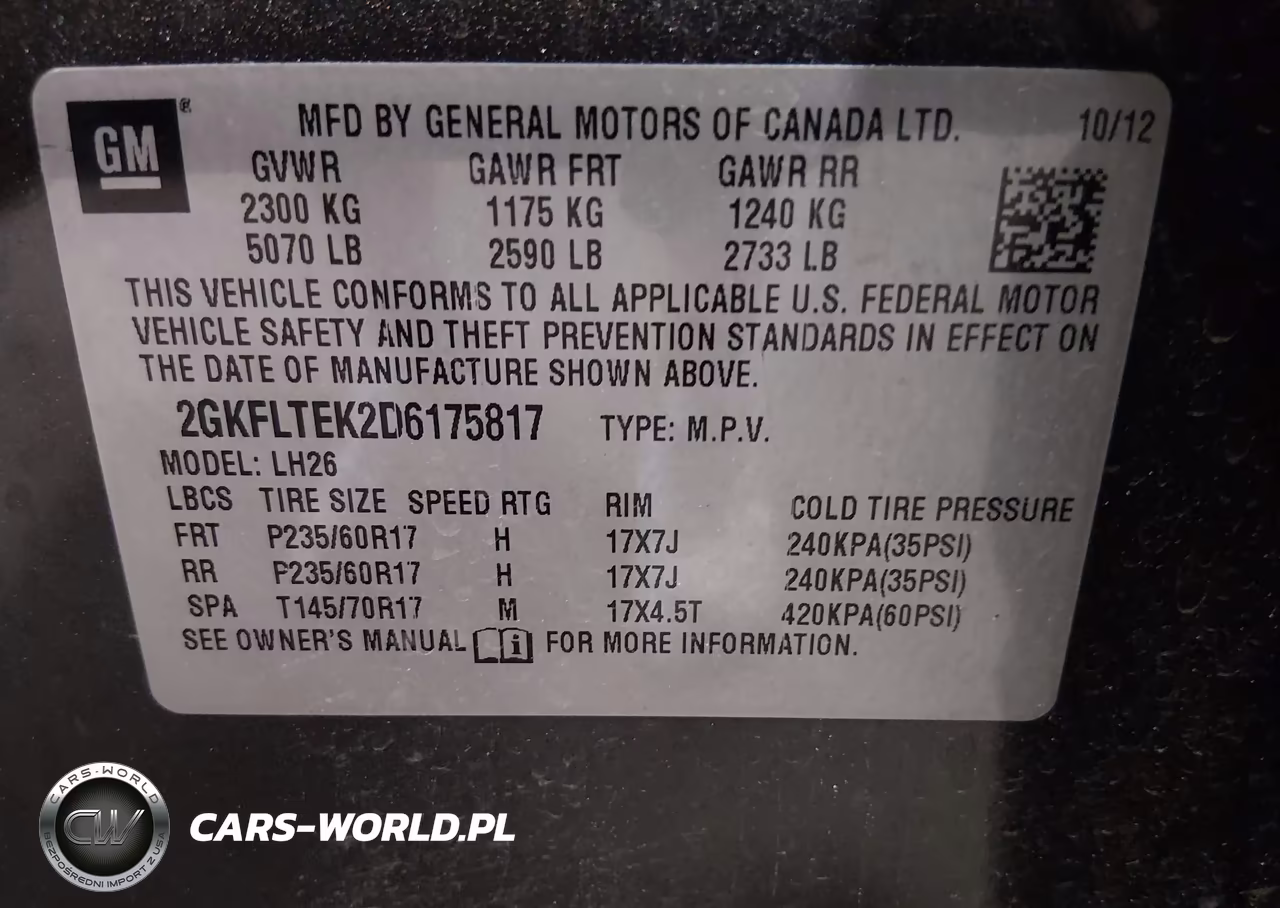 2013 GMC Terrain Sle-2 VIN:2GKFLTEK2D6175817 - 9