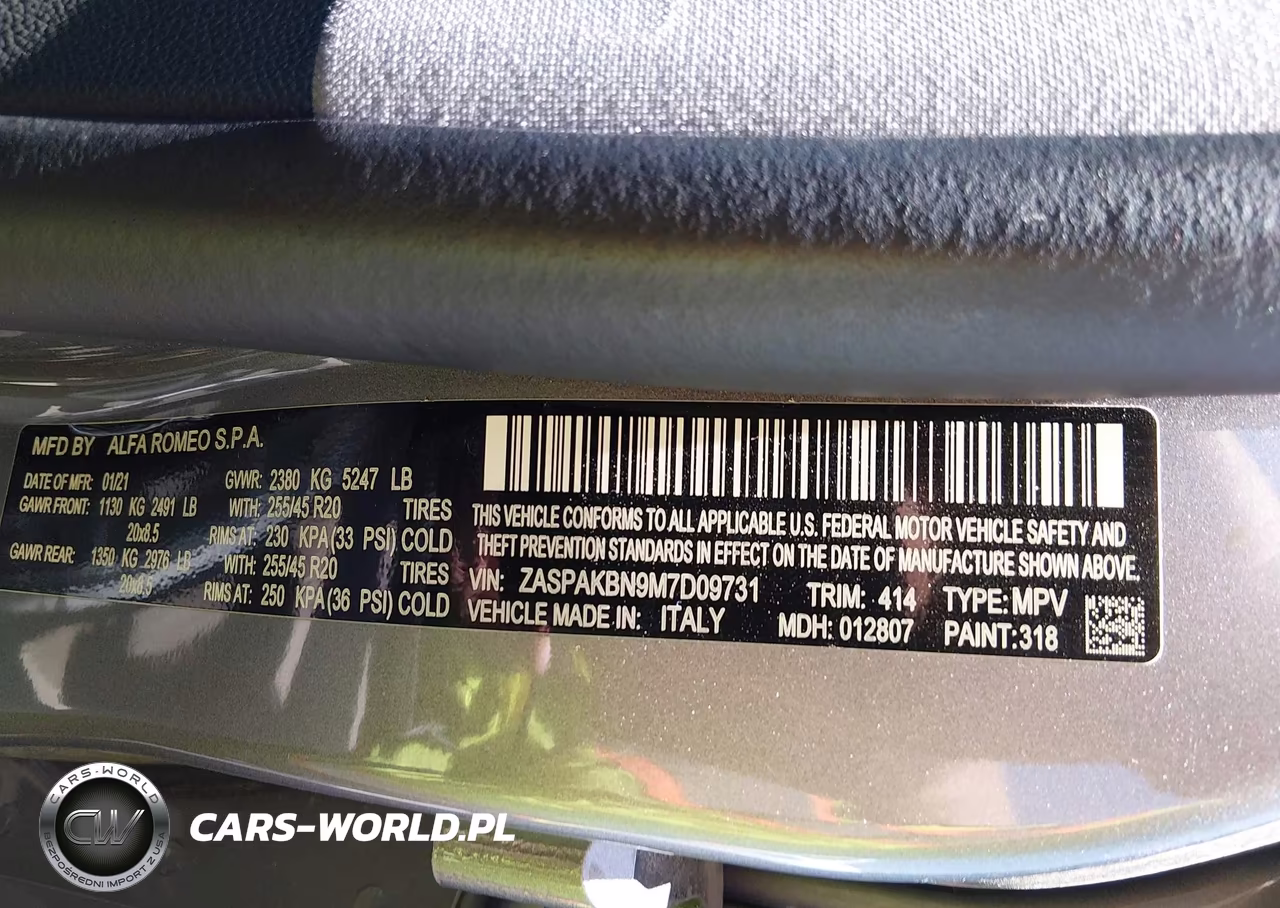 2021 Alfa Romeo Stelvio Ti Awd VIN:ZASPAKBN9M7D09731 - 9