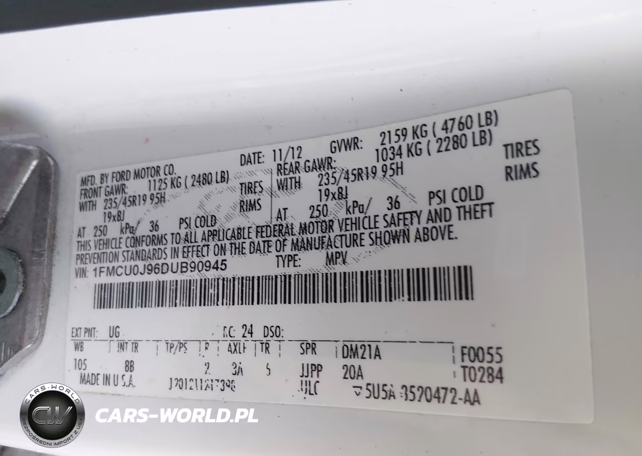 2013 Ford Escape Titanium VIN:1FMCU0J96DUB90945 - 9