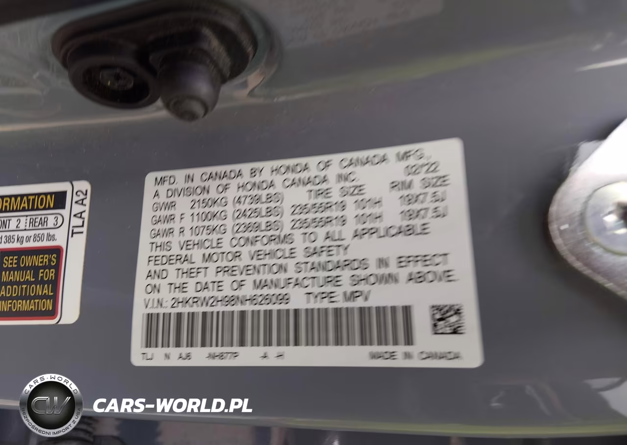 2022 Honda Cr-V Awd Touring VIN:2HKRW2H98NH626099 - 9