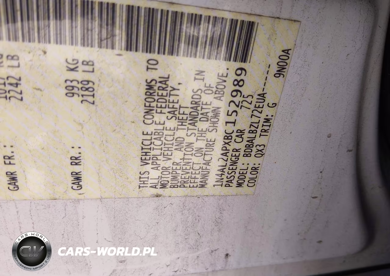 2011 Nissan Altima 2.5 S VIN:1N4AL2APXBC152989 - 9