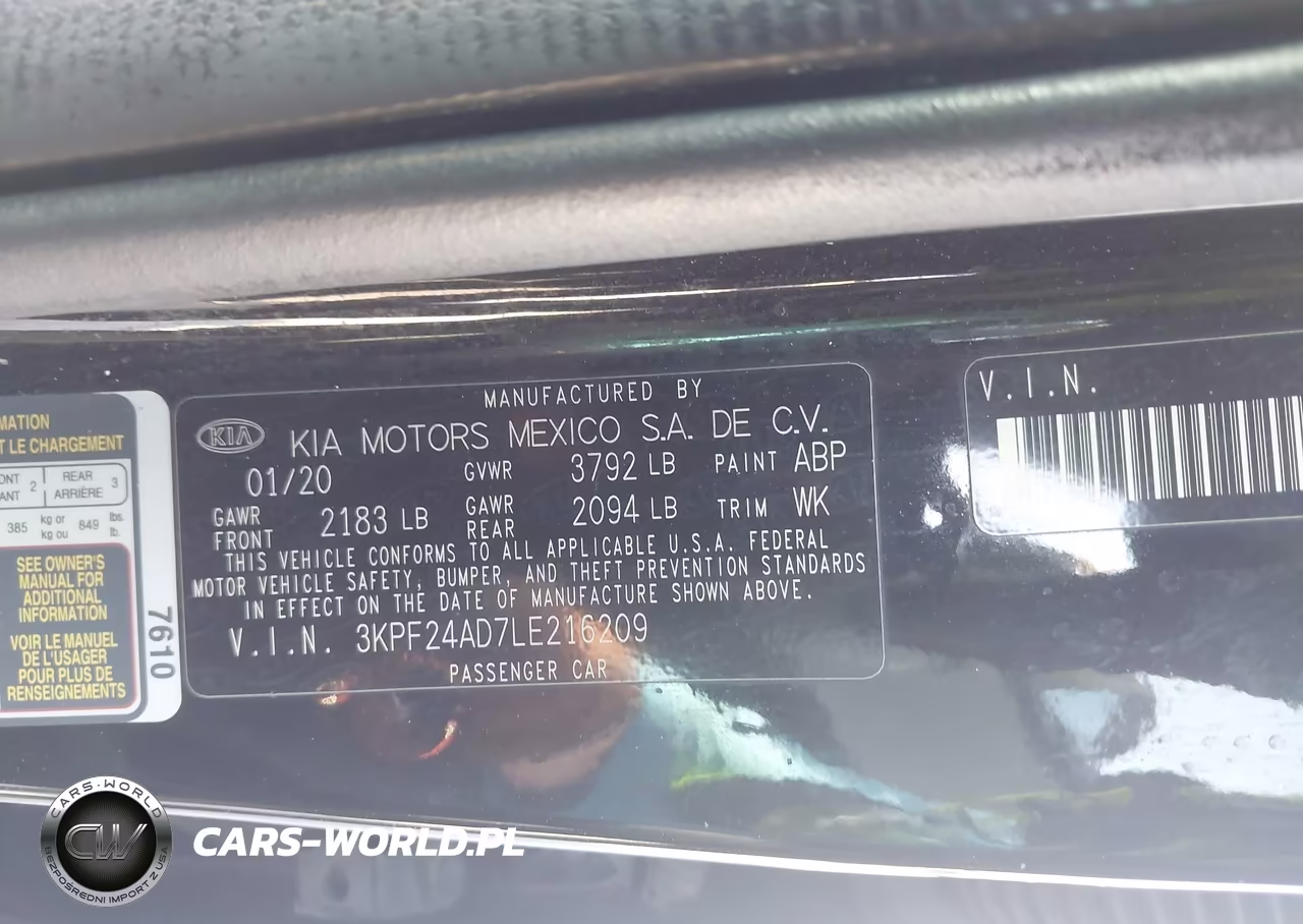 2020 Kia Forte Lxs VIN:3KPF24AD7LE216209 - 9