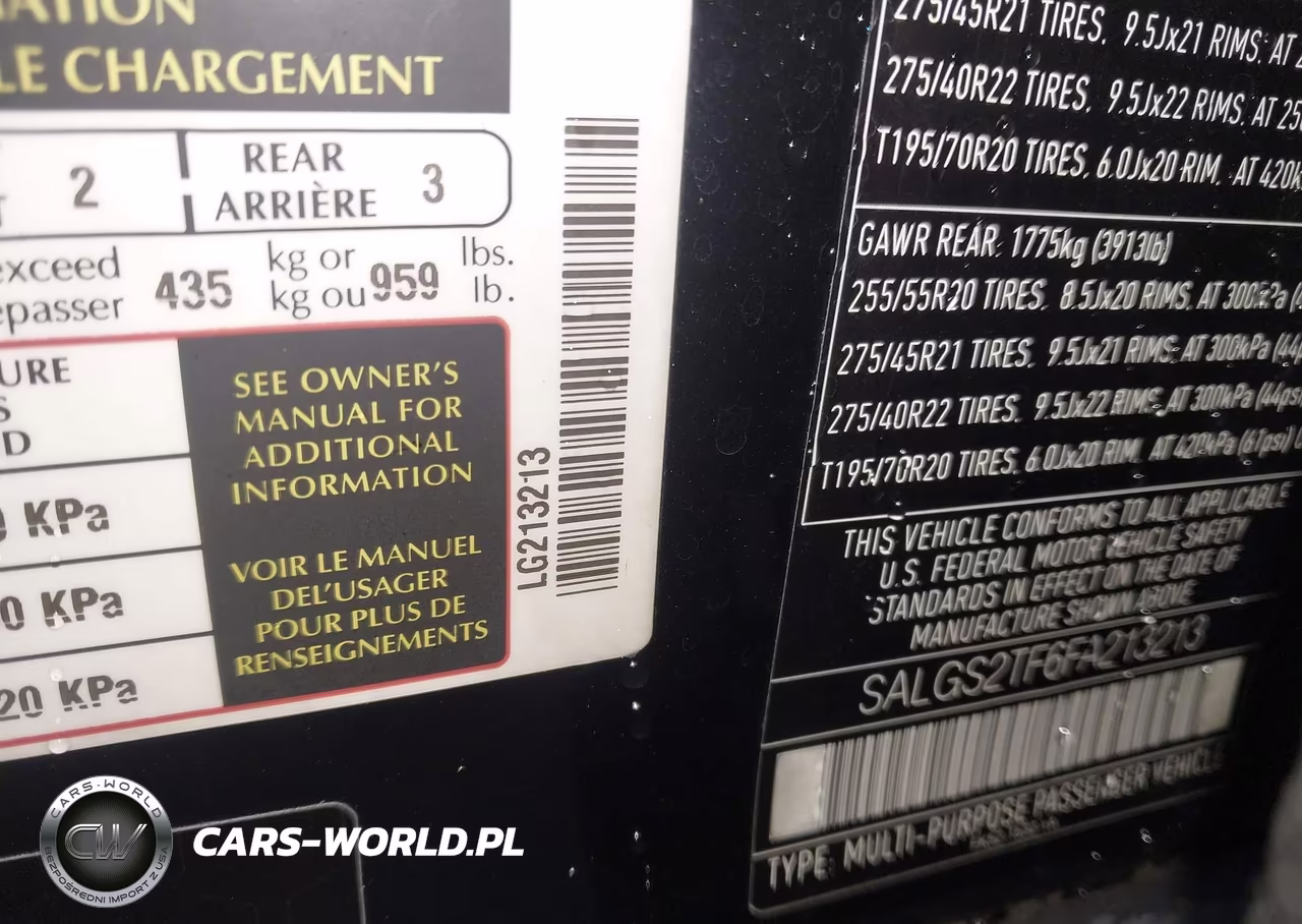 2015 Land Rover Range Rover 5.0L V8 Supercharged VIN:SALGS2TF6FA213213 - 9