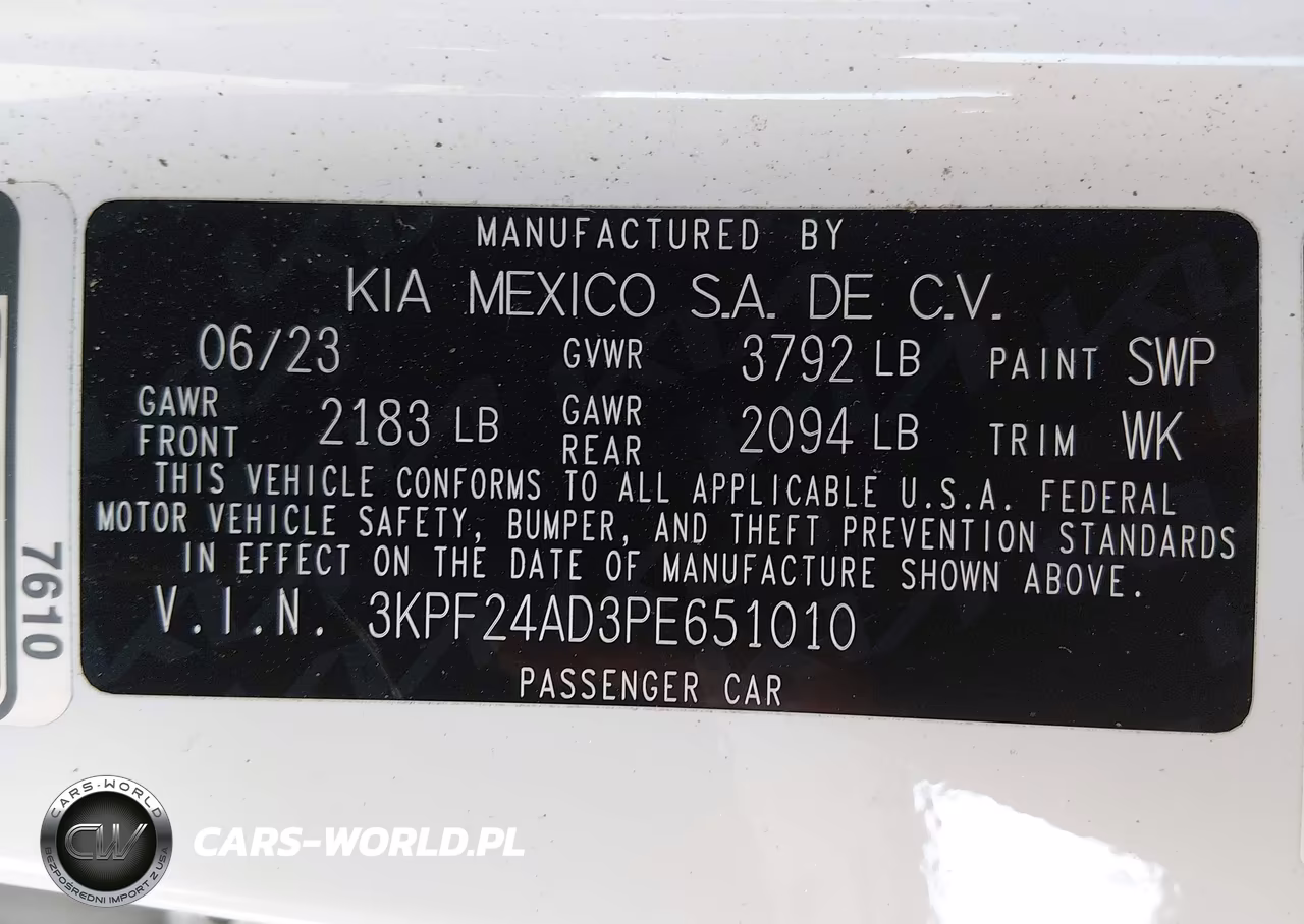 2023 Kia Forte Lxs VIN:3KPF24AD3PE651010 - 9