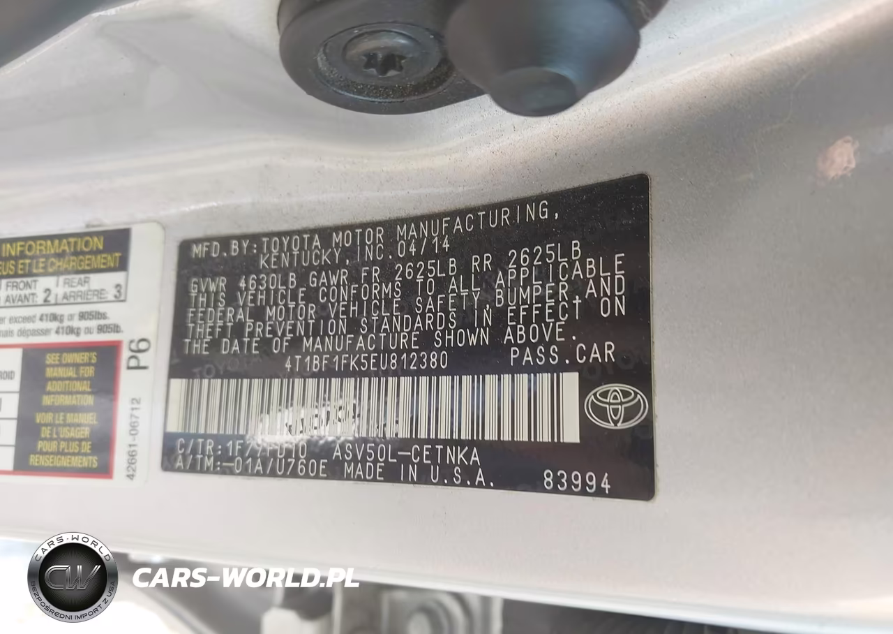 2014 Toyota Camry Le VIN:4T1BF1FK5EU812380 - 9