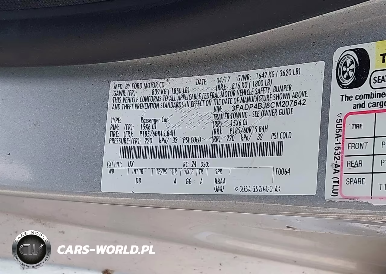 2012 Ford Fiesta Se VIN:3FADP4BJ8CM207642 - 9