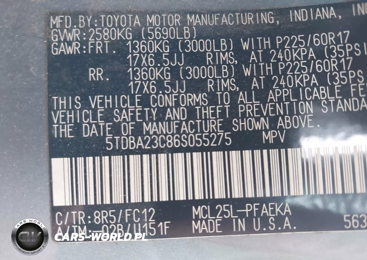 2006 Toyota Sienna Le VIN:5TDBA23C86S055275 - 9