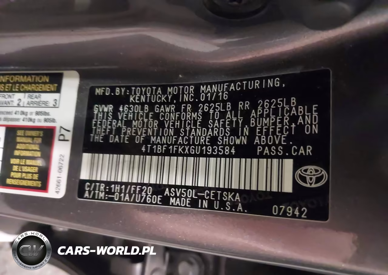 2016 Toyota Camry Se VIN:4T1BF1FKXGU193584 - 9