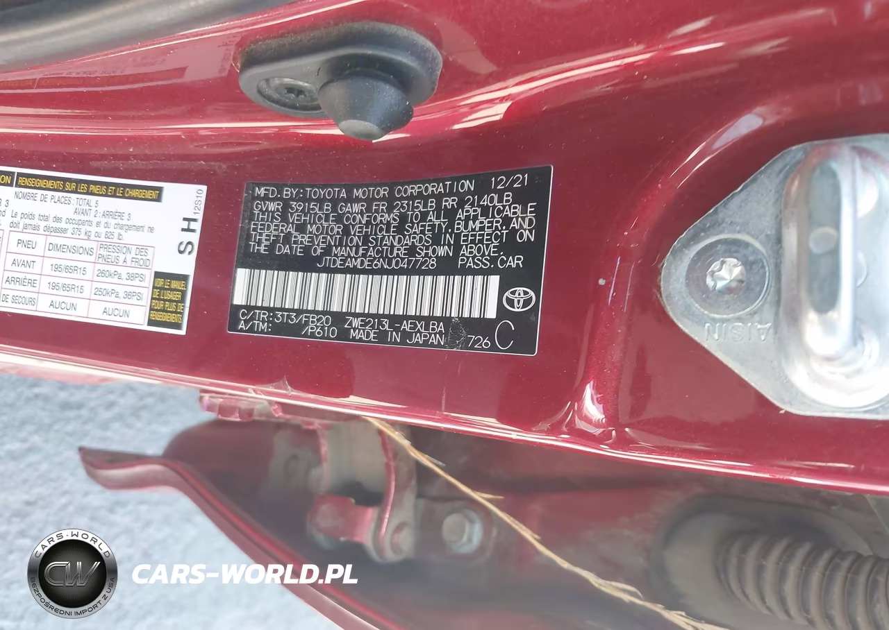 2022 Toyota Corolla Hybrid Le VIN:JTDEAMDE6NJ047728 - 9