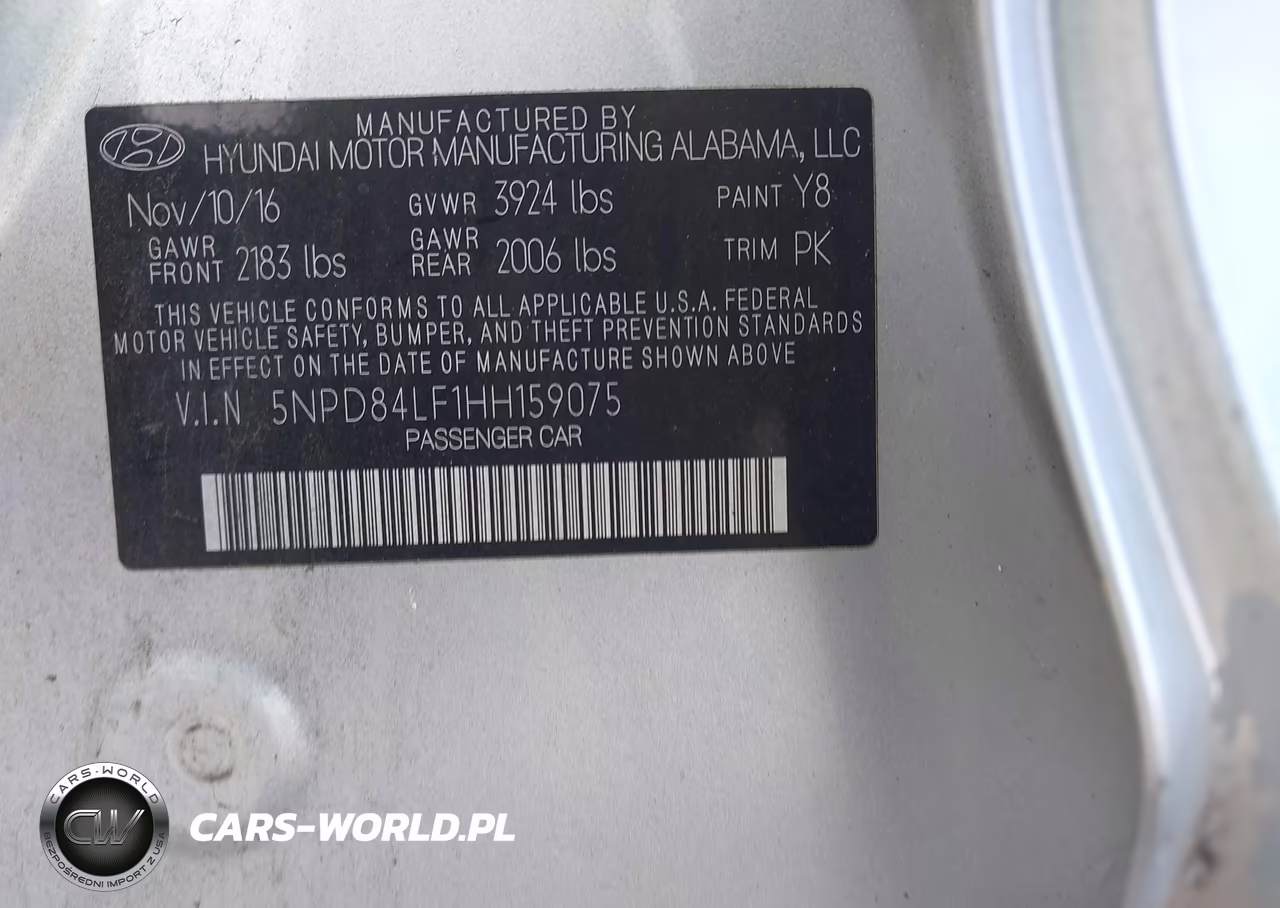 2017 Hyundai Elantra Se VIN:5NPD84LF1HH159075 - 9