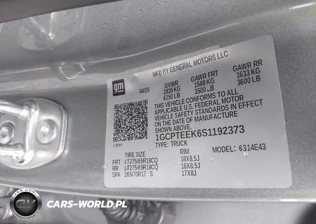 2025 Chevrolet Colorado 4Wd Trail Boss VIN:1GCPTEEK6S1192373 - 9