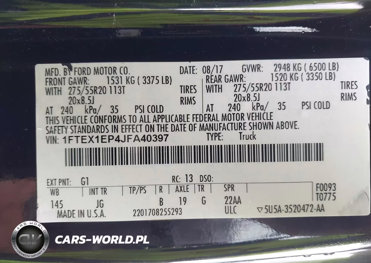 2018 Ford F-150 Xl VIN:1FTEX1EP4JFA40397 - 9
