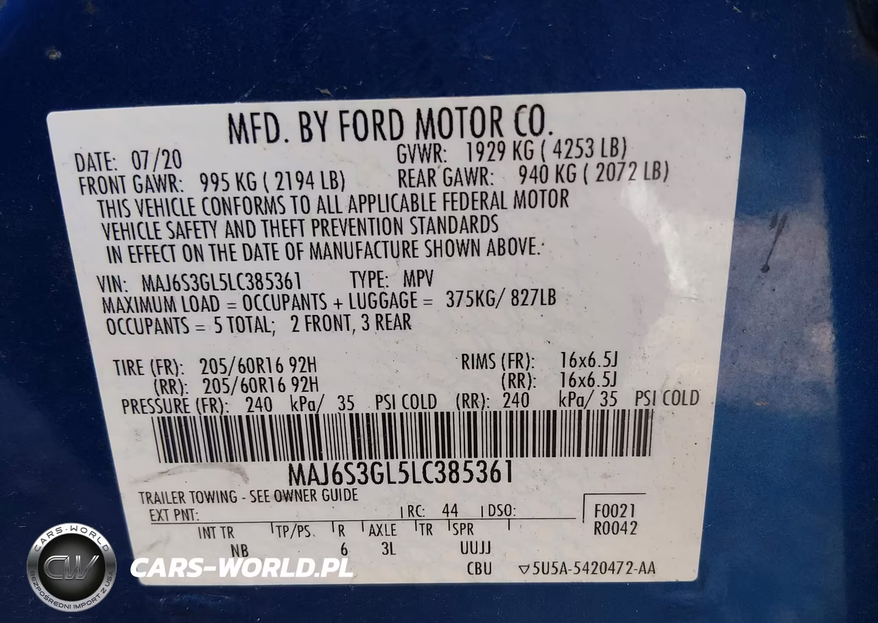 2020 Ford Ecosport Se VIN:MAJ6S3GL5LC385361 - 9