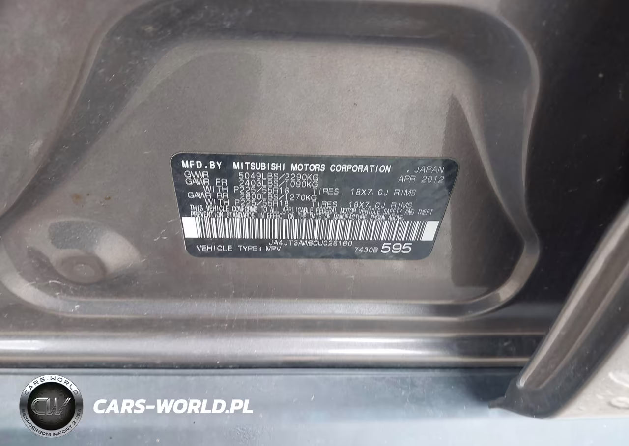 2012 Mitsubishi Outlander Se VIN:JA4JT3AW8CU026160 - 9