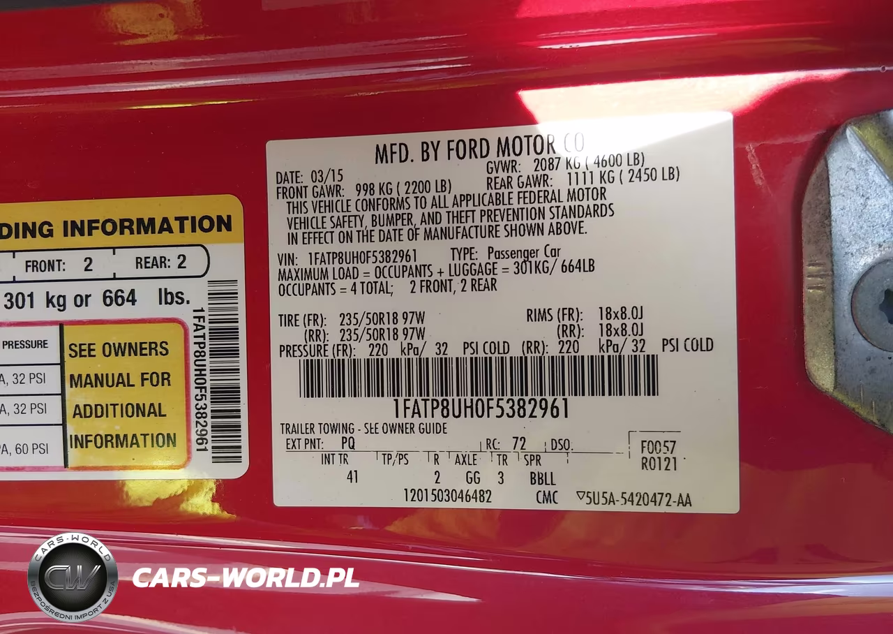 2015 Ford Mustang Ecoboost Premium VIN:1FATP8UH0F5382961 - 9