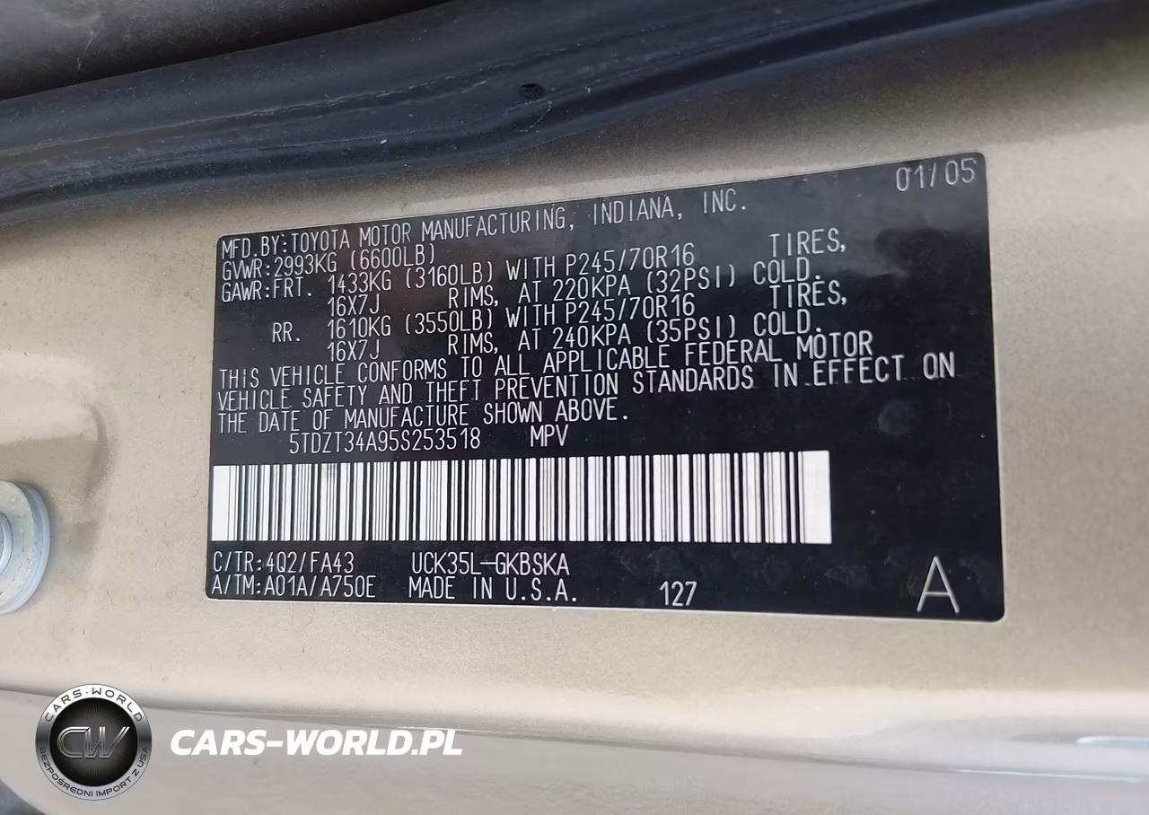 2005 Toyota Sequoia Sr5 V8 VIN:5TDZT34A95S253518 - 9